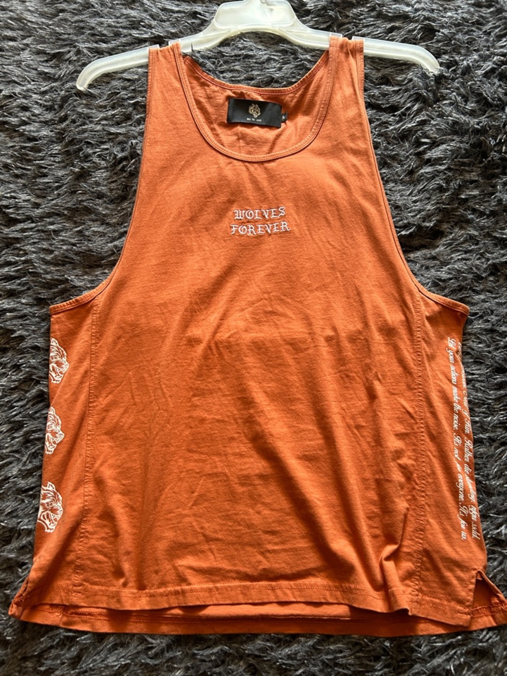 Darc Sport Orange "Wolves Forever" Graphic Tank Top